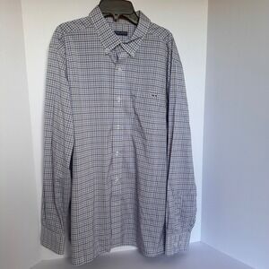 Fish Hippie Flatwater Collection Mens XL Plaid Long Sleeve Button Down Shirt‎